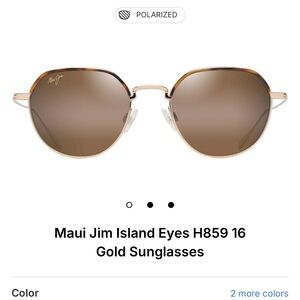 Maui Jim Island Eyes H859 16 Gold Sunglasses